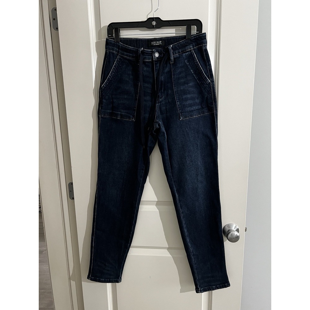 Judy Blue 7/28 Dark Jogger Drawstring Jeans JB88740